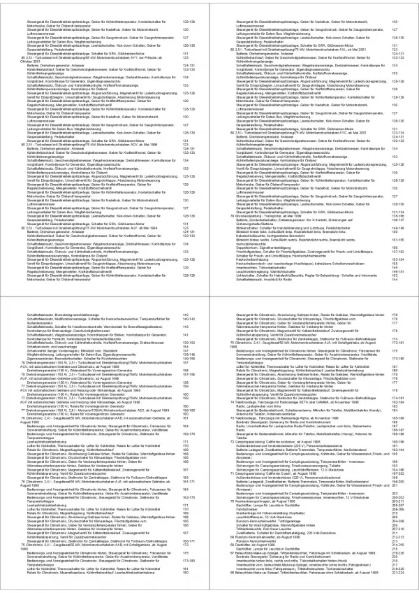 VW Transporter T4 1998-2003 Schaltplan Stromlaufplan Elektrik Verkabelung PDF