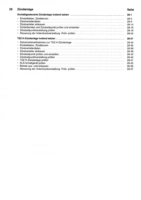 VW Golf 1 17 (74-84) 34 PICT Keihin Vergaser Zündanlage Reparaturanleitung PDF