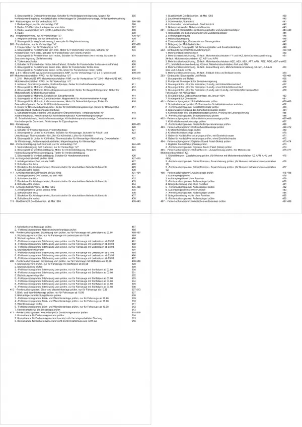 VW Golf 3 Typ 1H 1995-1999 Schaltplan Stromlaufplan Verkabelung Elektrik Pläne