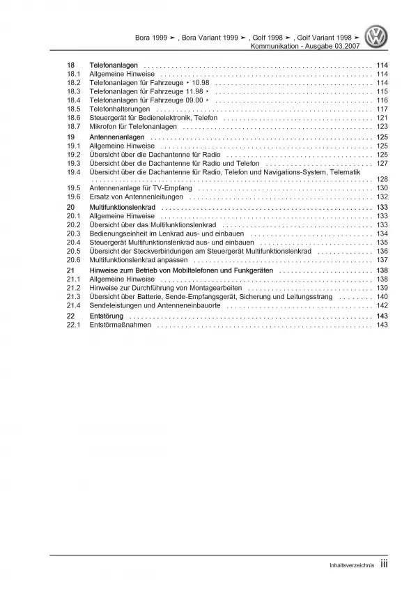 VW Golf 4 1J 1997-2006 Radio Navigation Kommunikation Reparaturanleitung PDF