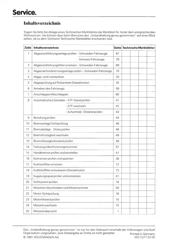 VW Jetta 1 16 1979-1984 Instandhaltung Inspektion Wartung Reparaturanleitung PDF