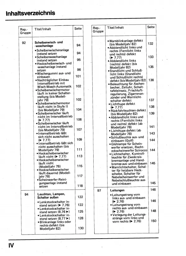 VW Jetta 1 16 (79-84) Elektrische Anlage Elektrik Systeme Reparaturanleitung PDF