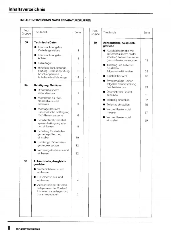 VW LT (75-96) Verteilergetriebe Achsantrieb Allradantrieb Reparaturanleitung PDF