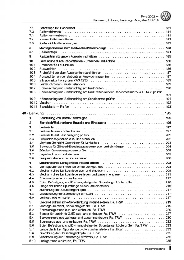 VW Polo 4 Typ 9N 2001-2010 Fahrwerk Achsen Lenkung Reparaturanleitung