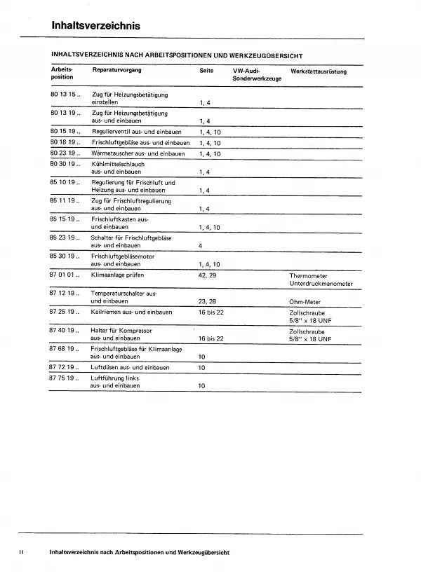 VW Scirocco Typ 53 (74-92) Heizung Belüftung Klimaanlage Reparaturanleitung PDF