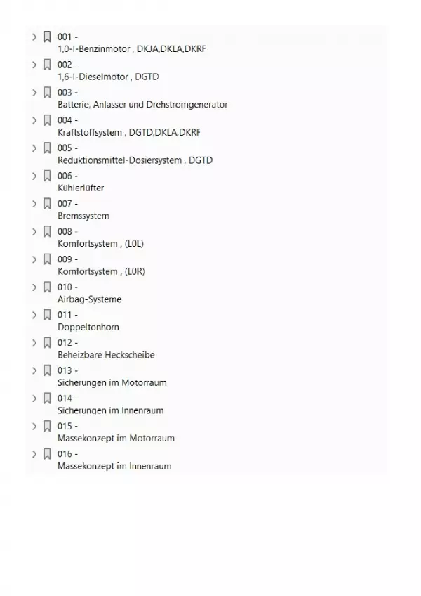 VW T-Coss Typ C1 ab 2018 Schaltplan Stromlaufplan Verkabelung Elektrik Pläne