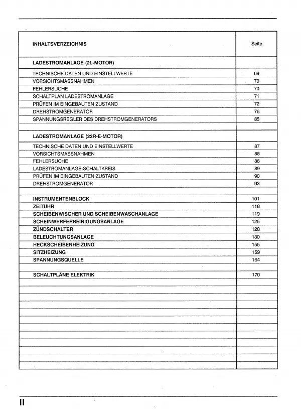 VW Taro 7A 1989-1997 Elektrische Anlage Elektrik Schaltplan Reparaturanleitung