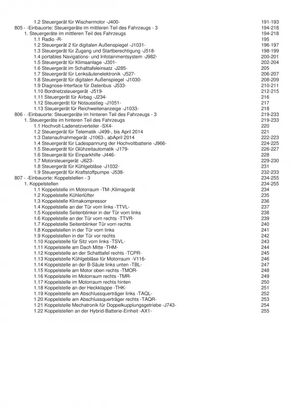 VW XL1 Typ 6Z 2012-2016 Schaltplan Stromlaufplan Verkabelung Elektrik Pläne PDF