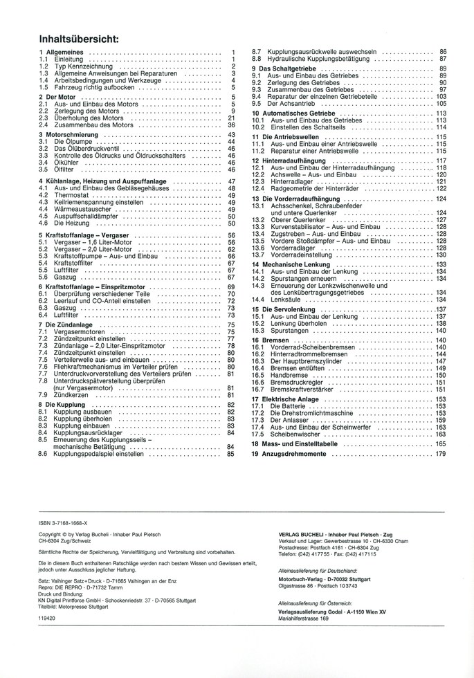 VW Transporter Bus Ab 1979 Reparaturanleitung Reparatur-Handbuch Reparaturbuch E - Foto 6
