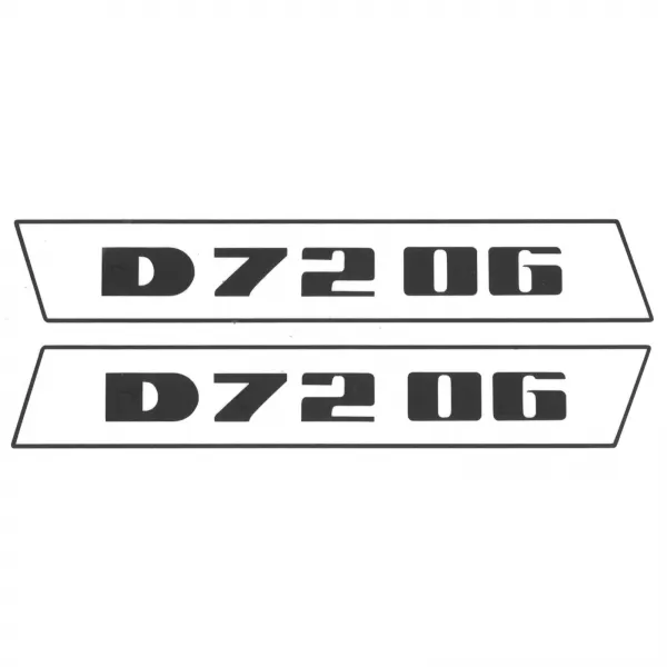 Deutz D7206 Schwarz bis 1974 Schlepper Traktor Aufkleber Klebefolie Klein Schmal