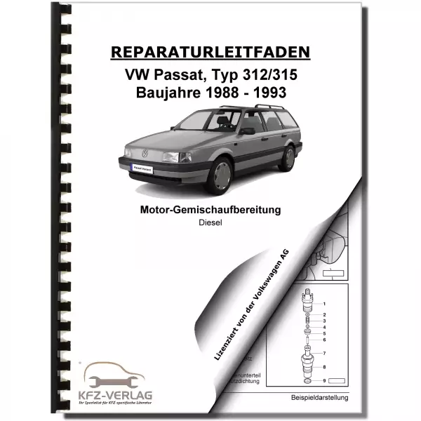 VW Passat 3 35 (88-93) 1,9l Diesel Einspritz- Vorglühanlage Reparaturanleitung