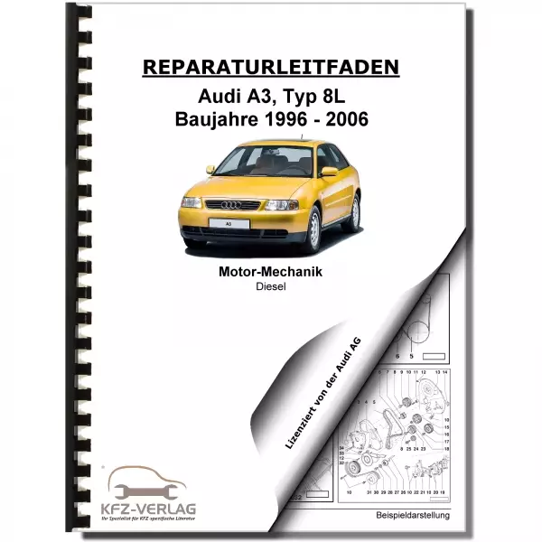 Audi A3 8L 1996-2006 4-Zyl. 1,9l Dieselmotor TDI 100-131 PS Reparaturanleitung