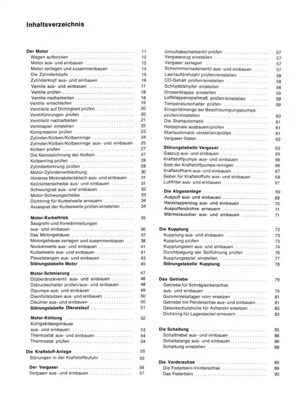 VW Käfer Typ 1 09.1960-12.1986 So wird's gemacht Reparaturanleitung E-Book PDF