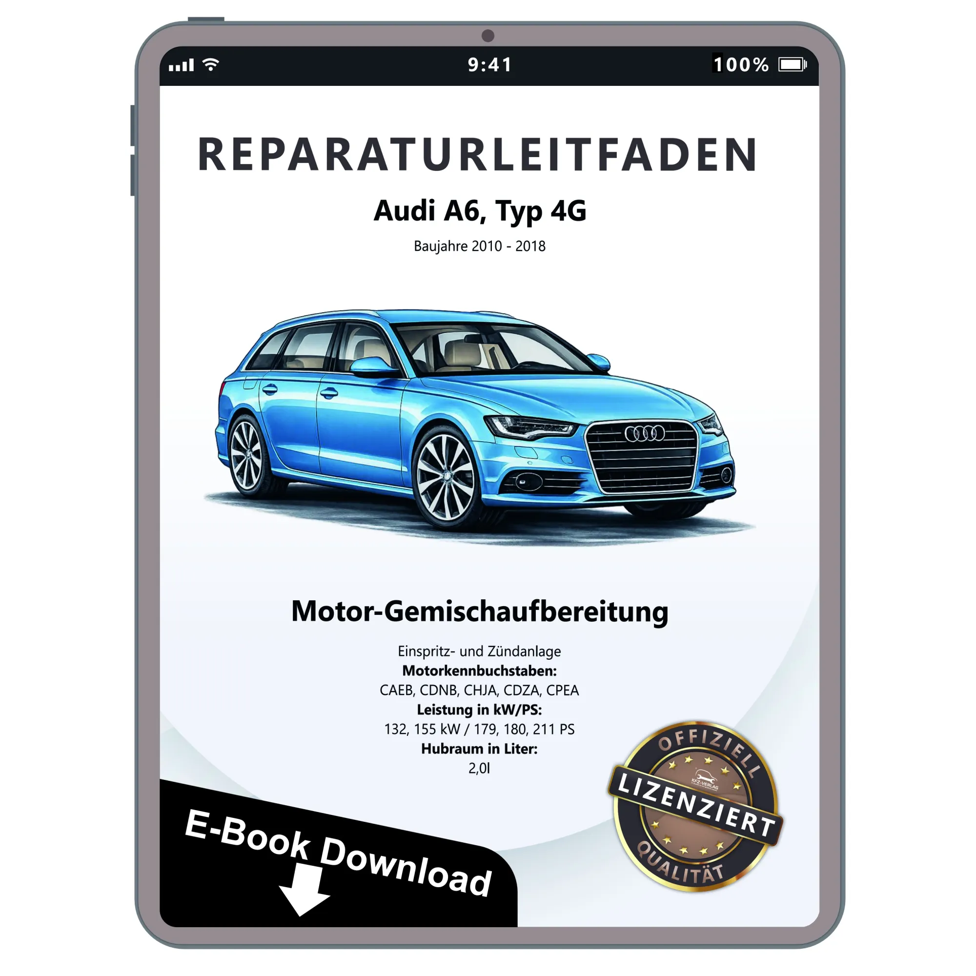 Audi A6 4G 2010-2018 Benzin Einspritz- Zündanlage 2,0l Reparaturanleitung PDF