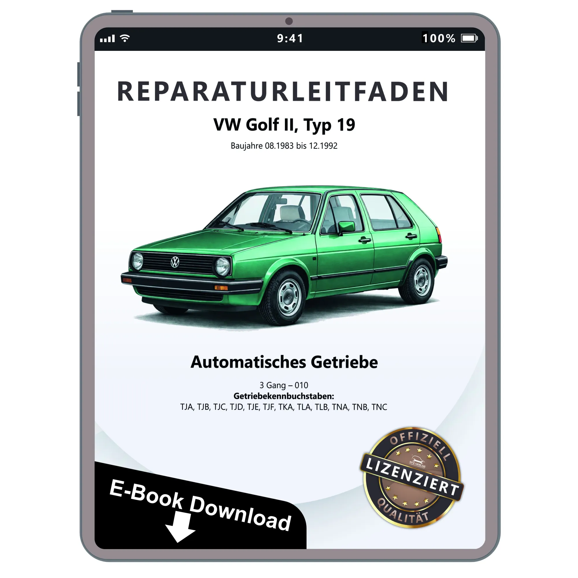 VW Golf 2 Typ 19 1983-1992 3 Gang Automatikgetriebe 010 Reparaturanleitung eBook
