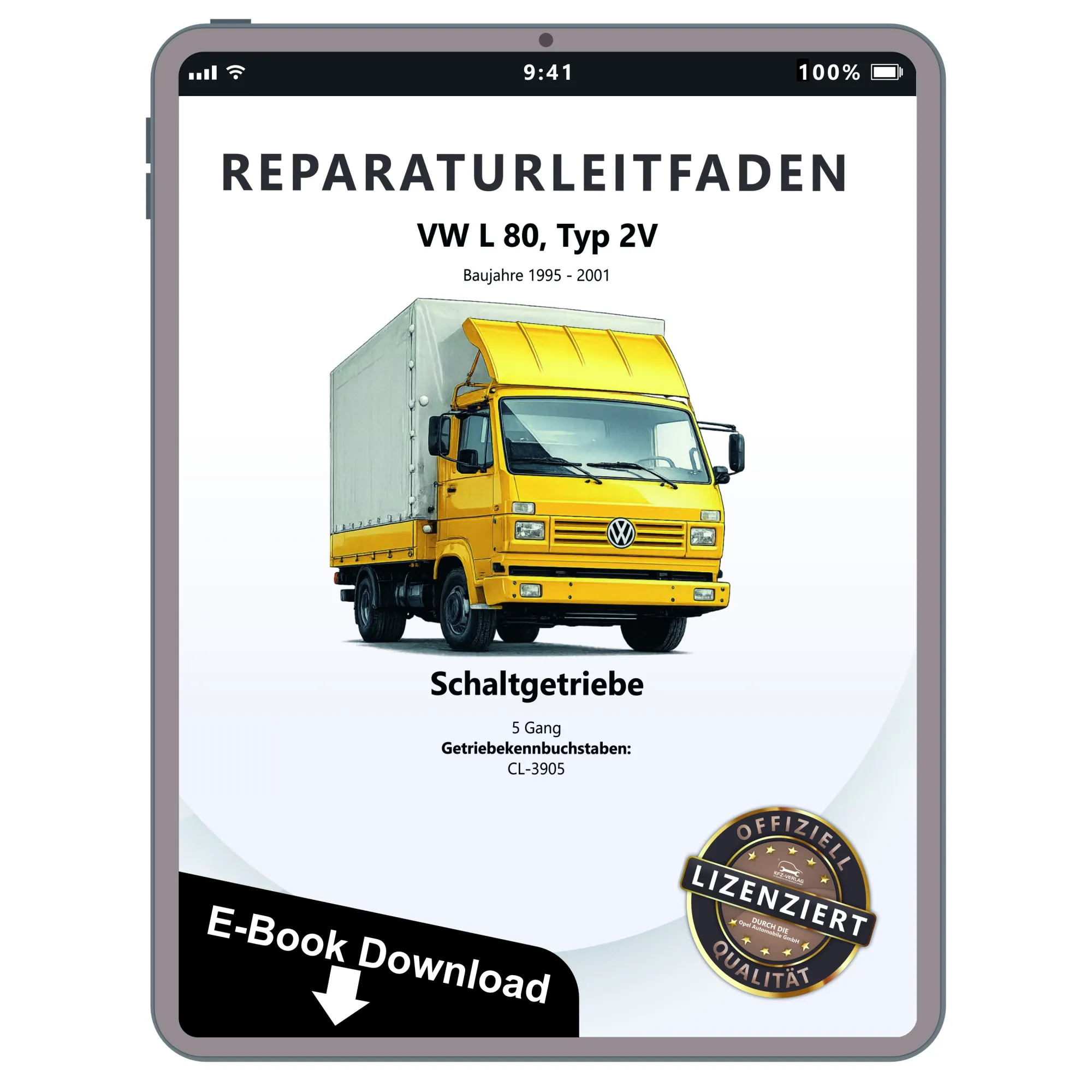 VW L 80 2V (95-01) 5 Gang Schaltgetriebe CL3905 Kupplung Reparaturanleitung PDF