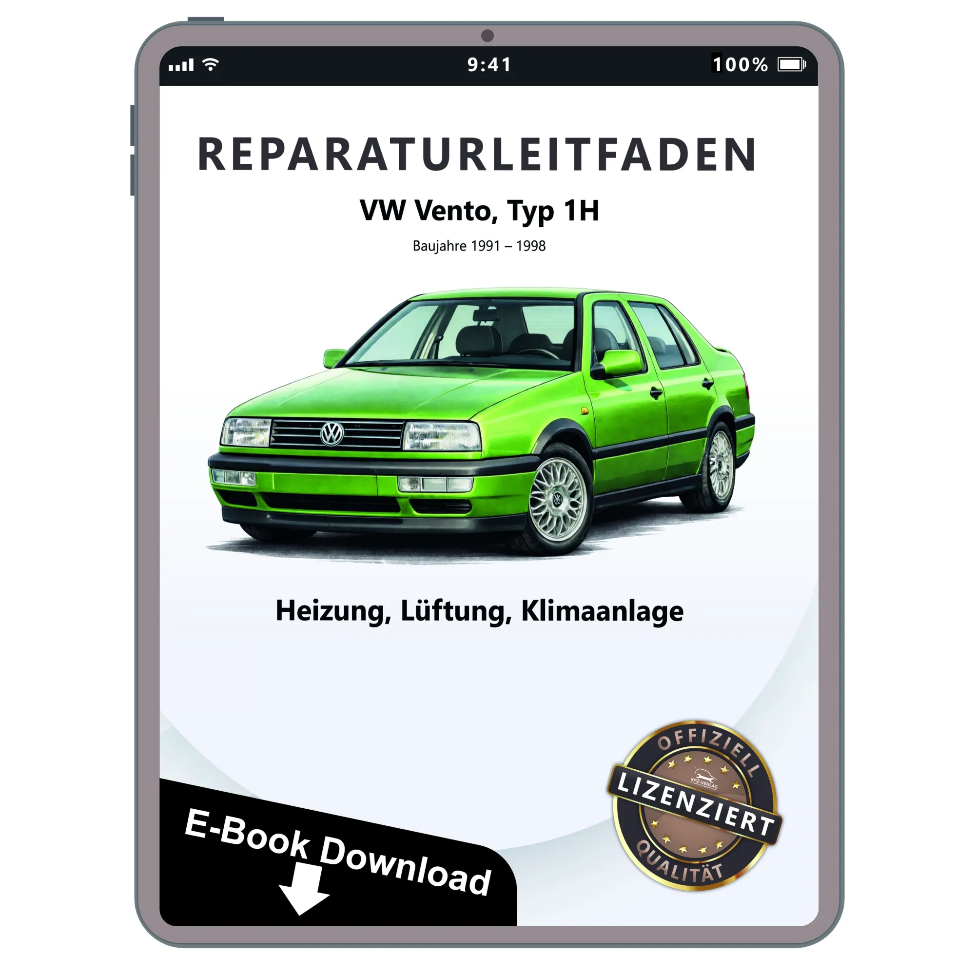 VW Vento Typ 1H 1991-1998 Heizung Belüftung Klimaanlage Reparaturanleitung PDF