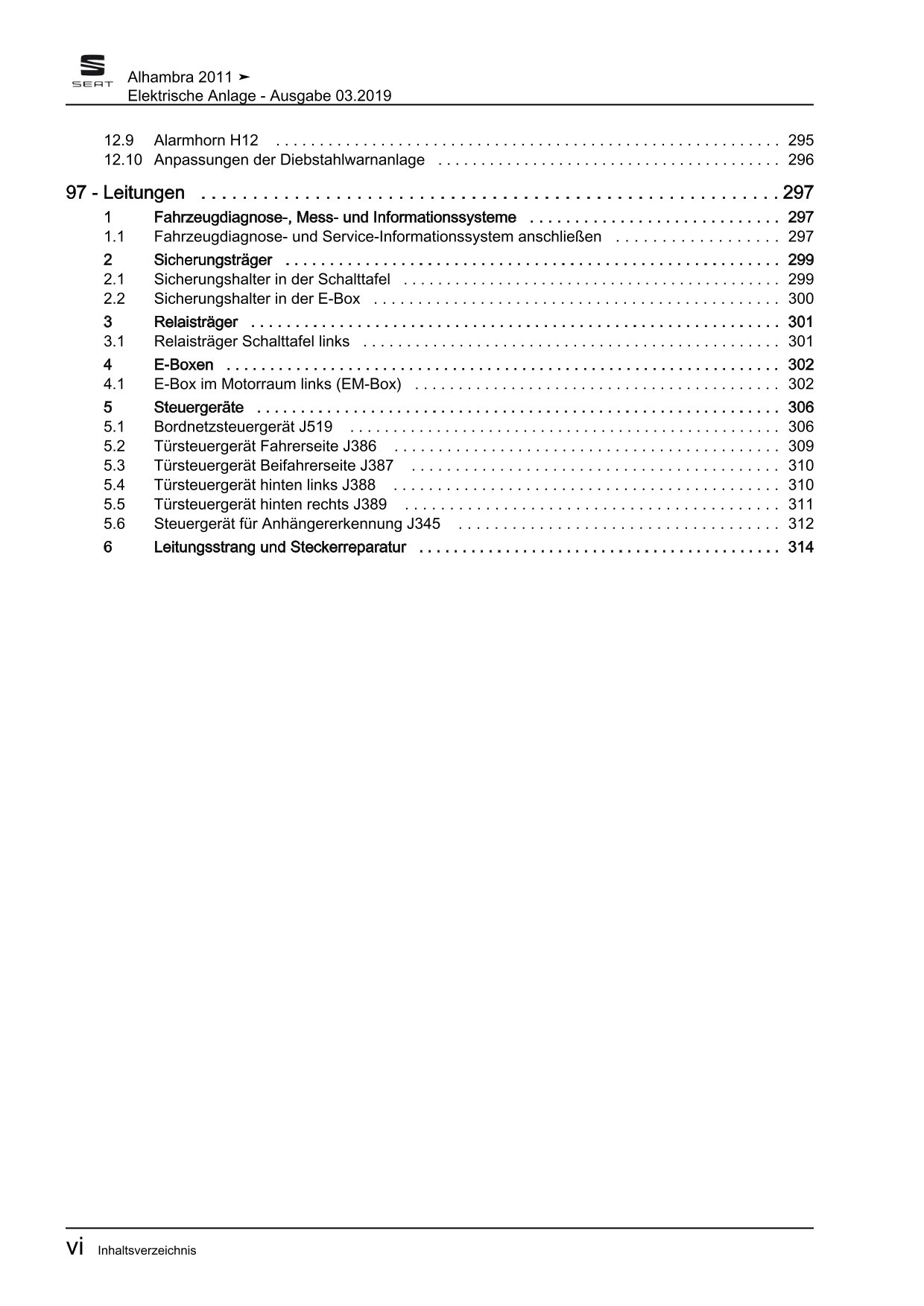 Seat Alhambra 71 2010-2015 Elektrische Anlage Elektrik Reparaturanleitung eBook