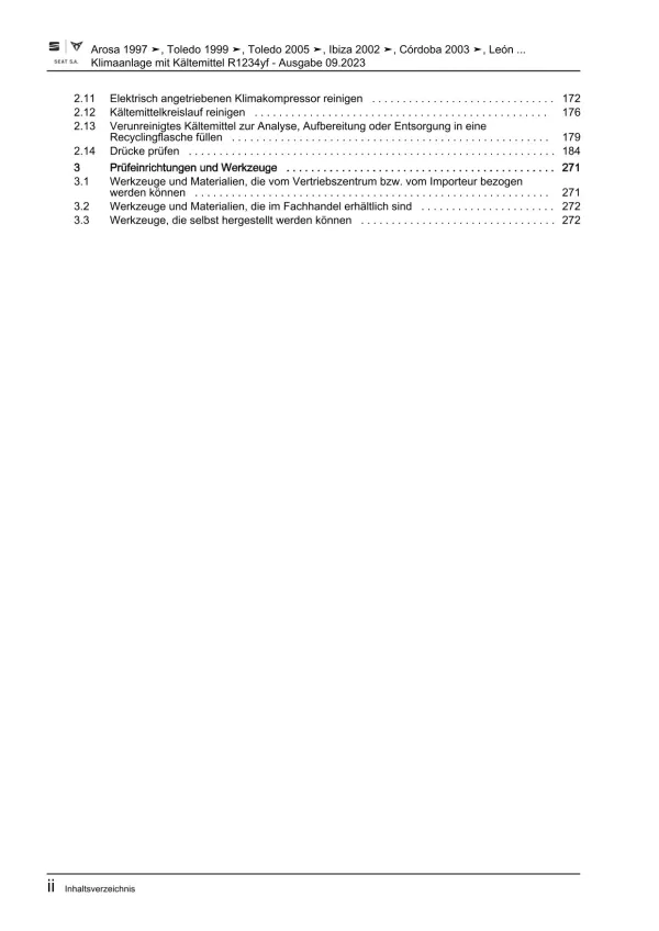 Seat Leon 5F 2012-2020 Klimaanlagen Kältemittel R1234yf Reparaturanleitung eBook
