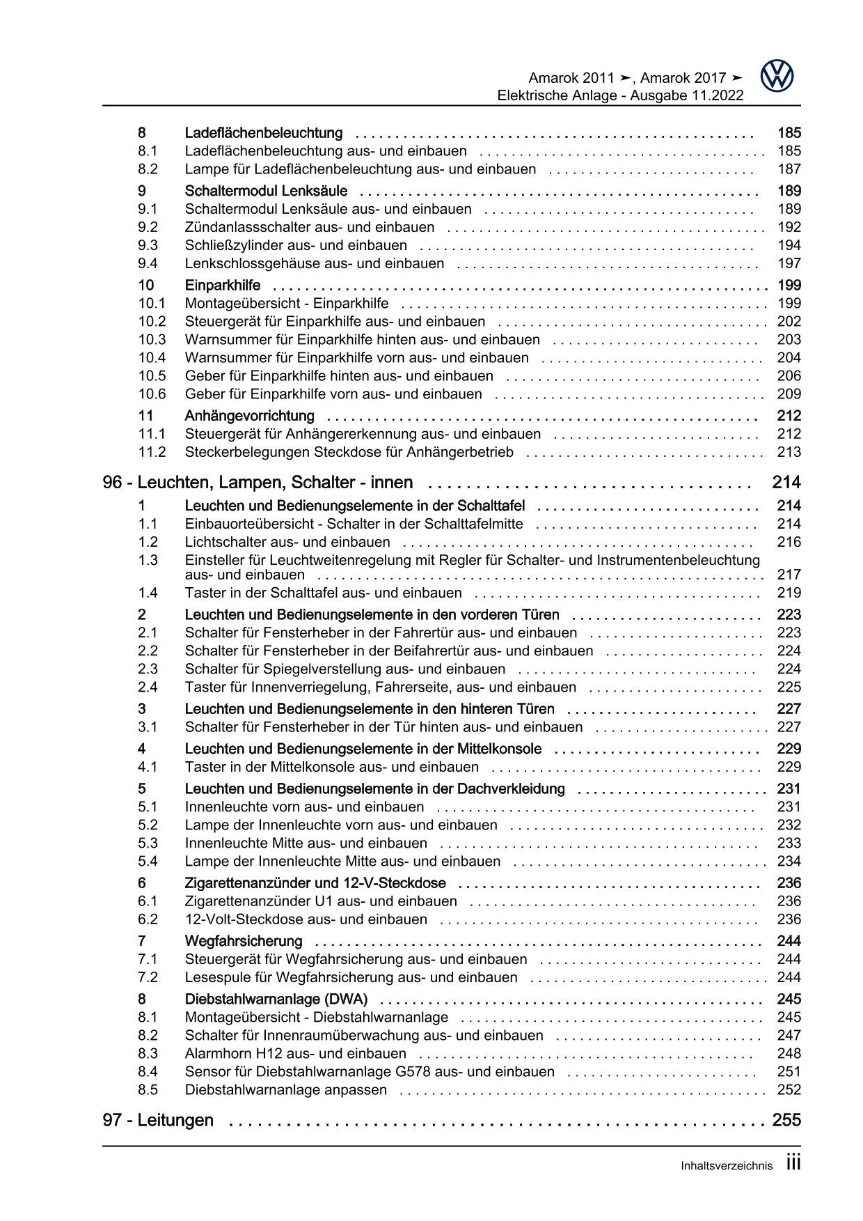VW Amarok Typ 2H 2010-2016 Elektrische Anlage Elektrik Reparaturanleitung eBook