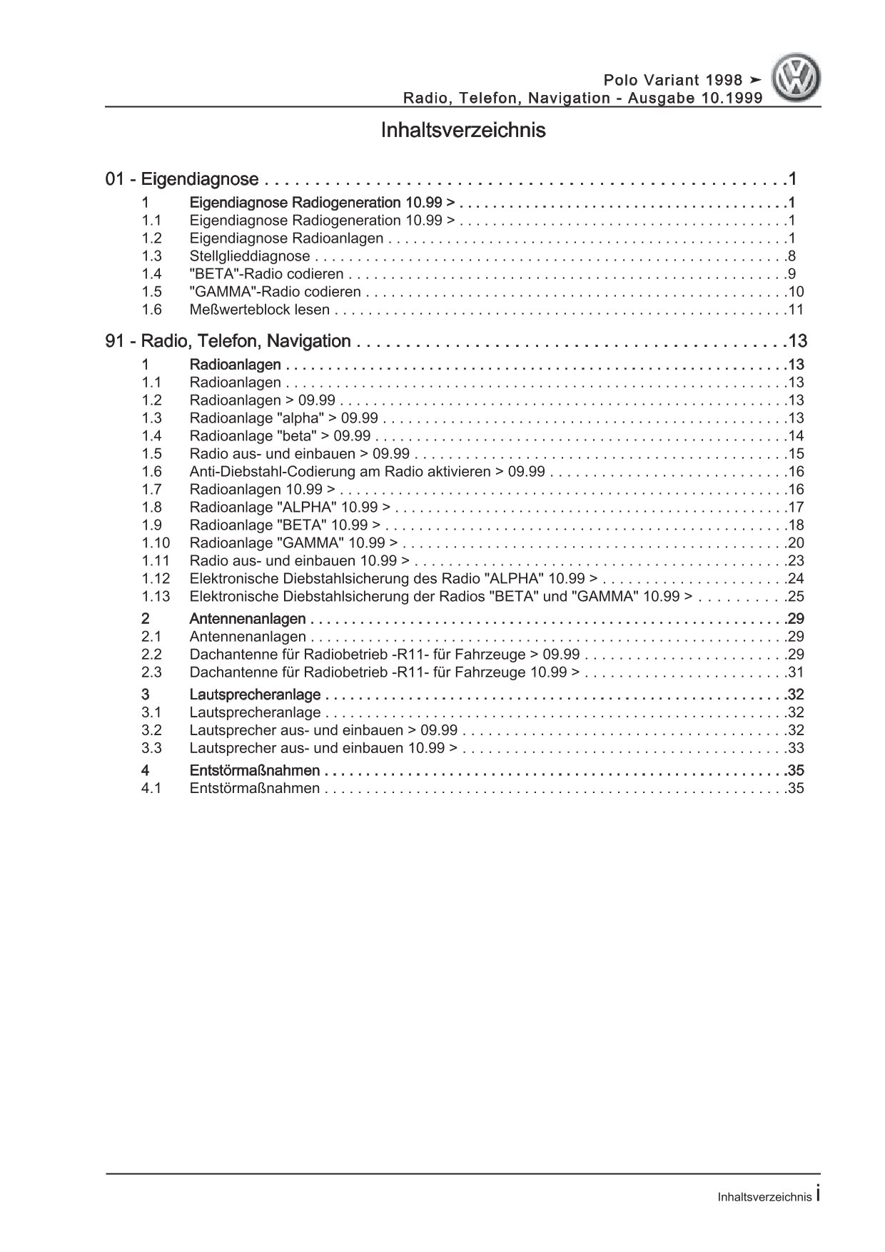 VW Caddy 9K 1995-2003 Kommunikation Radio Telefon Navi Reparaturanleitung eBook