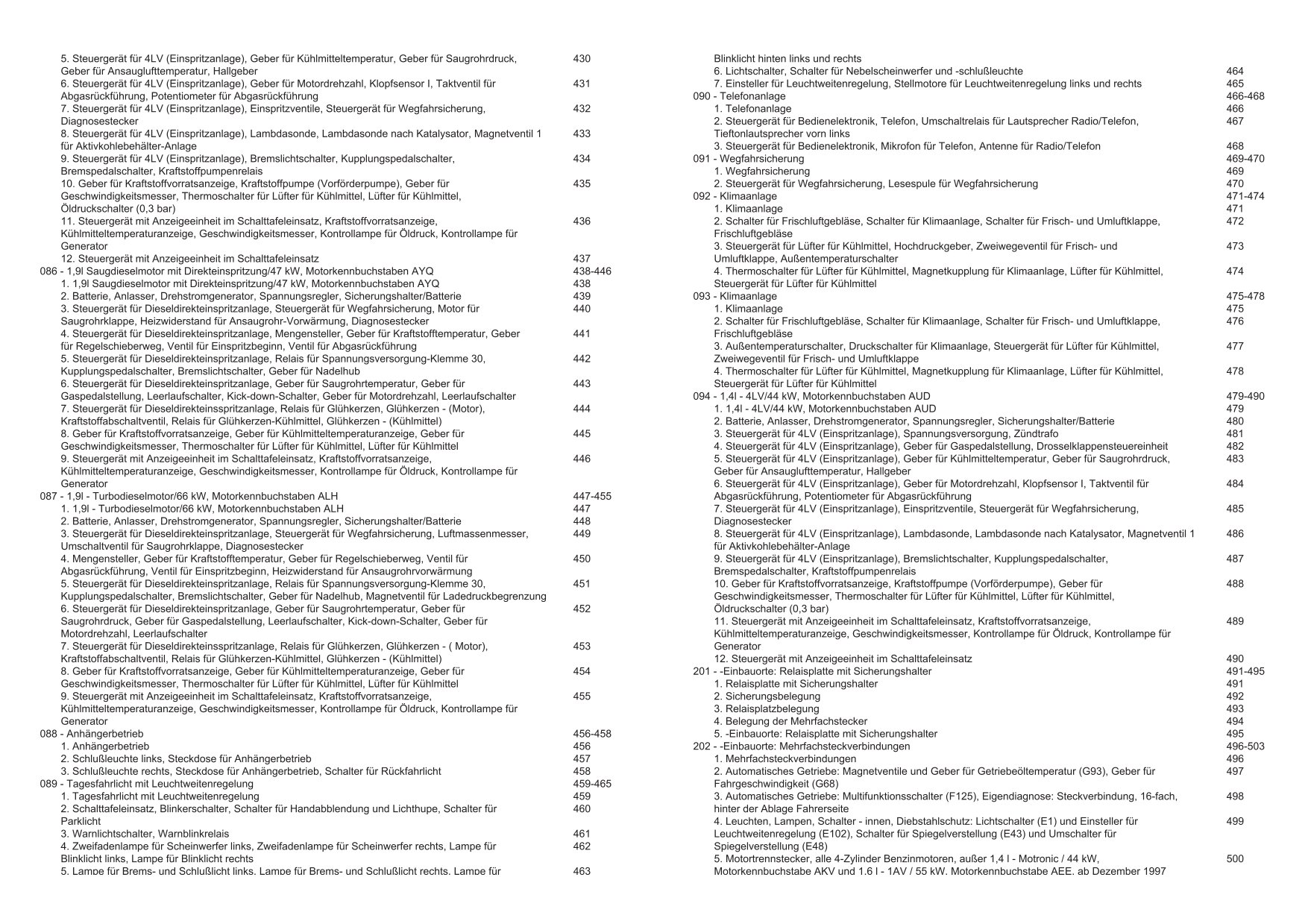 VW Caddy 9K 1995-2003 Schaltplan Stromlaufplan Verkabelung Elektrik Pläne eBook
