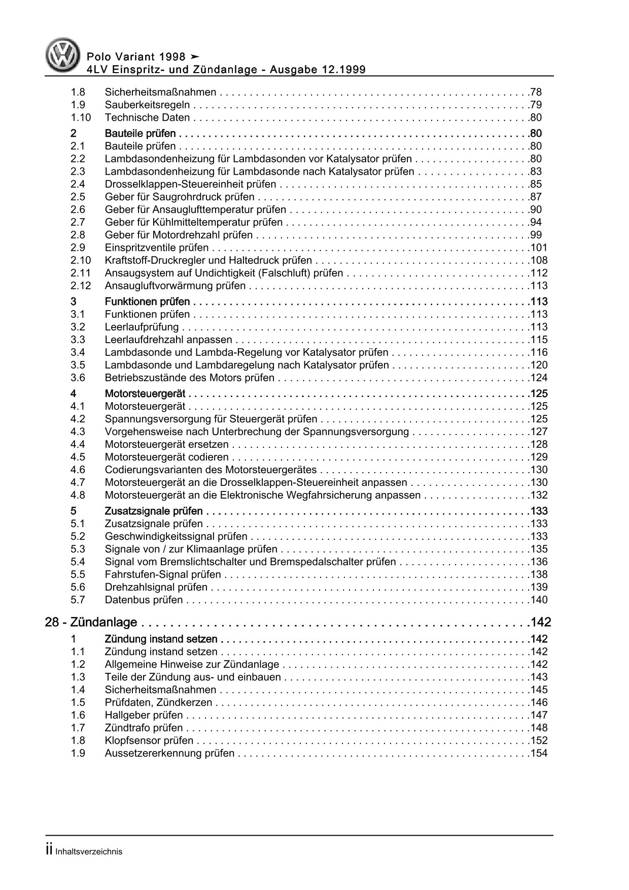 VW Caddy 9K 1995-2003 4LV Einspritz- Zündanlage 75 PS Reparauranleitung eBook