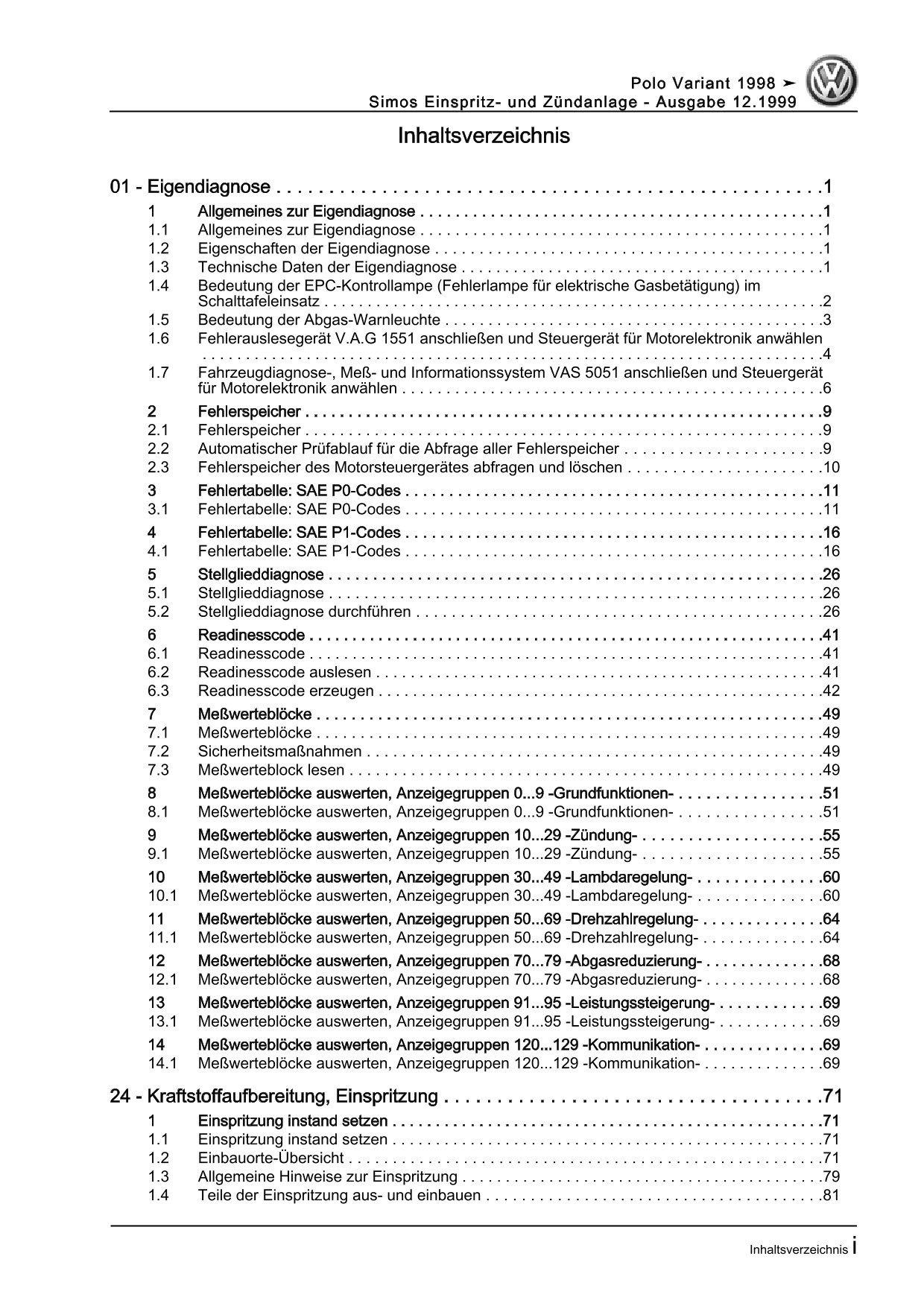 VW Caddy 9K 1995-2003 Simos Einspritz Zündanlage 100 PS Reparaturanleitung eBook