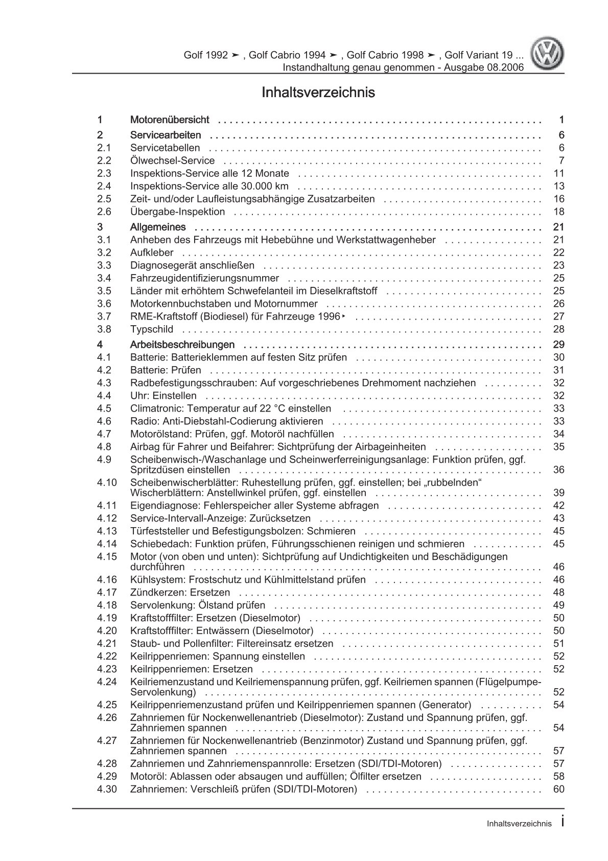 VW Golf 3 Variant 1H (93-99) Inspektion Wartung Pflege Reparaturanleitung eBook