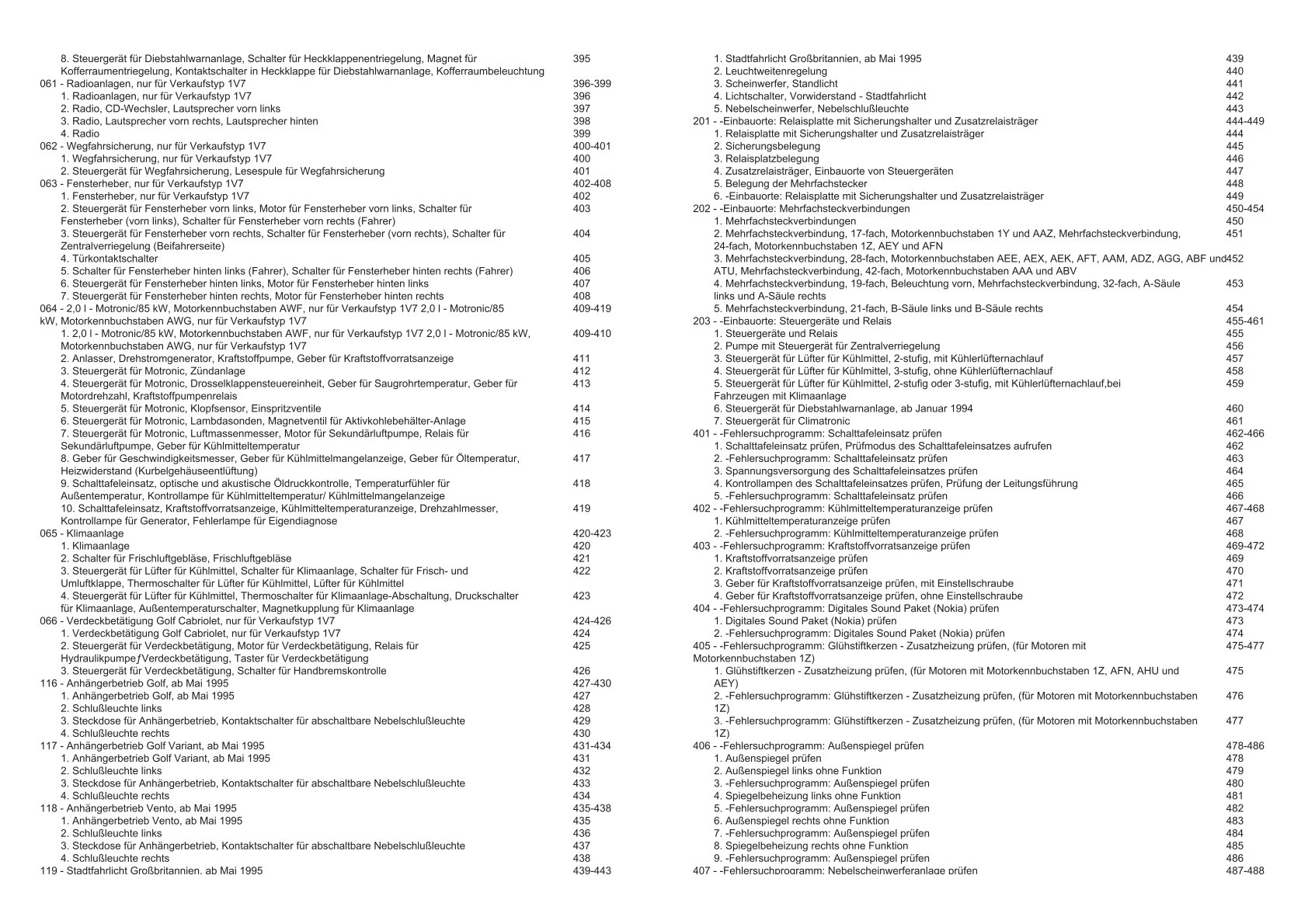 VW Golf 3 Variant 1H (95-97) Schaltplan Stromlaufplan Verkabelung Elektrik eBook