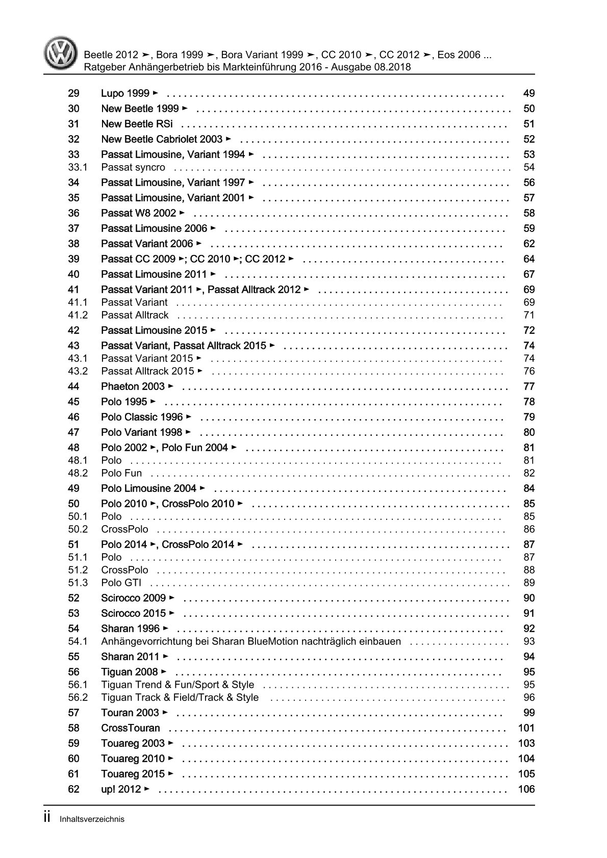 VW Golf 3 Variant 1H 1993-1999 Ratgeber Anhängerbetrieb Reparaturanleitung eBook