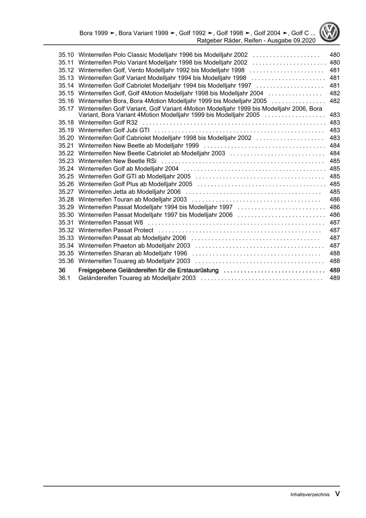 VW Golf 4 Variant 1J 1999-2006 Ratgeber Räder Reifen Reparaturanleitung eBook