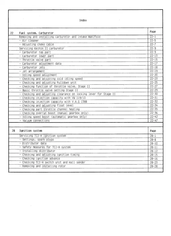 Audi 100 200 type 44 1988-1991 injection and ignition system repair manual eBook