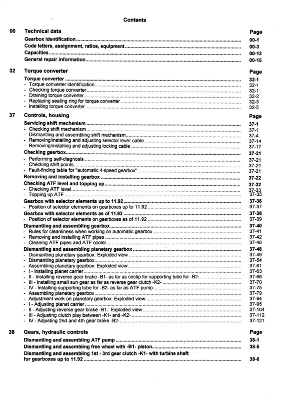 Audi 80 8C 1991-1995 4 speed automatic gearbox 097 repair workshop manual eBook