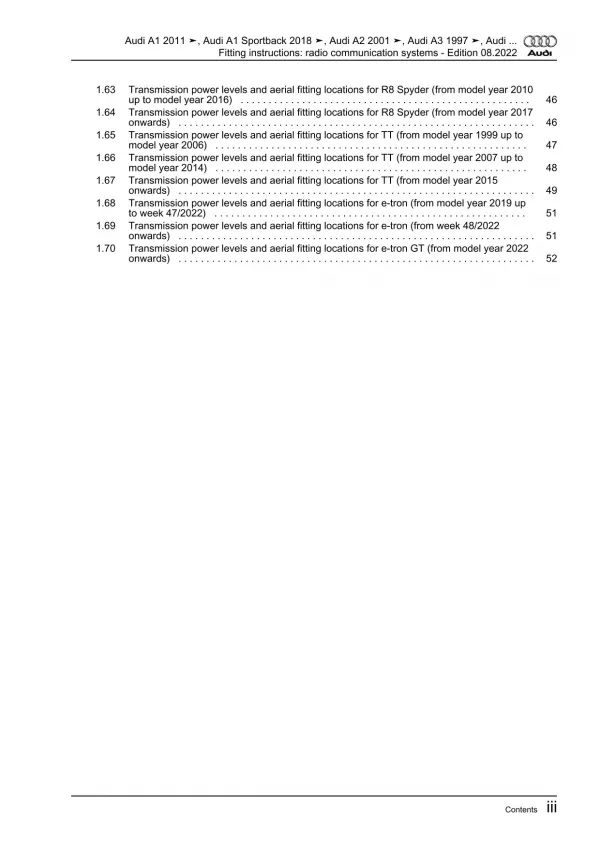 Audi A3 8L 1996-2006 communication radio navigation fitting instructions eBook