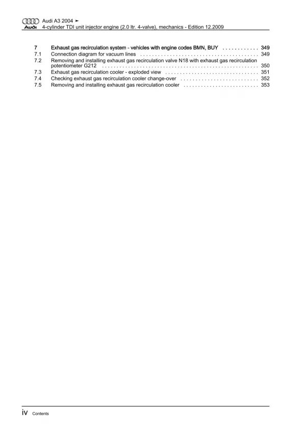 Audi A3 8P 2003-2012 diesel engine mechanics 2.0l 136-170 hp repair manual eBook