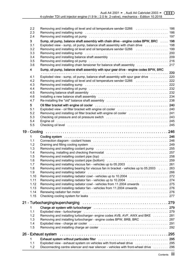 Audi A4 8E 2000-2008 diesel engine mechanics 1.9l 100-140 hp repair manual eBook