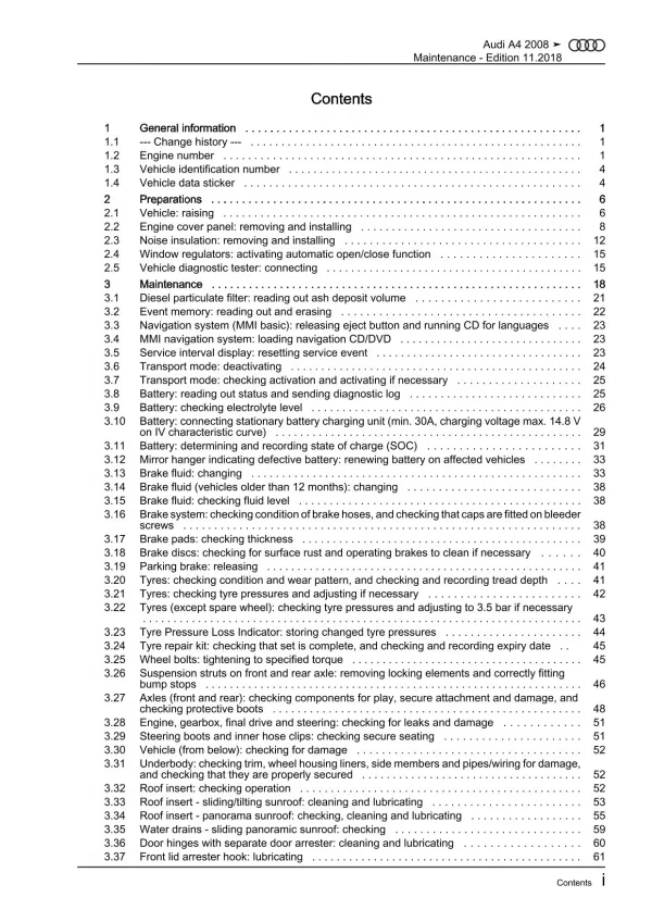 Audi A4 type 8K 2007-2015 maintenance repair workshop manual eBook guide pdf