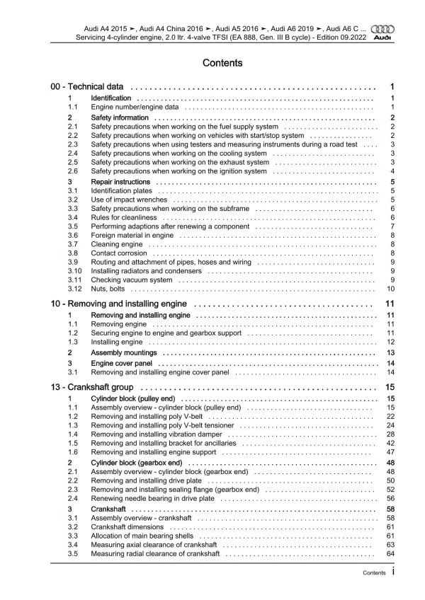 Audi A4 8W 2015-2019 servicing petrol engines 150-190 hp repair manual eBook