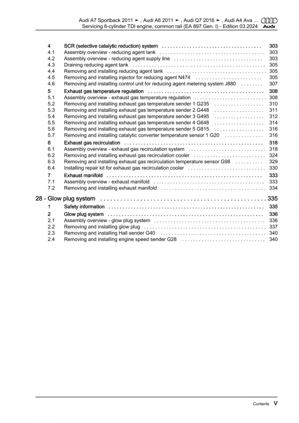 Audi A4 8W 2015-2019 servicing diesel engines 190-374 hp repair manual eBook