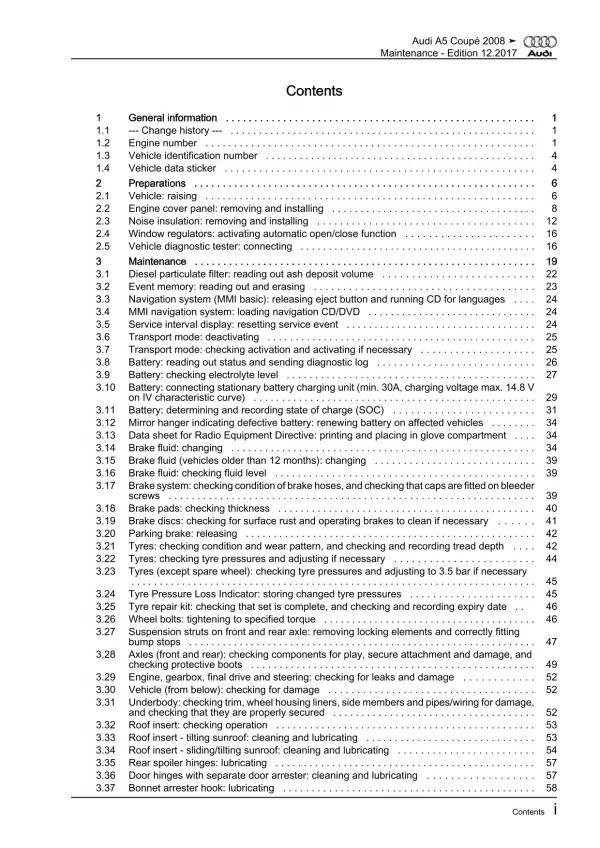 Audi A5 type 8T 2007-2016 maintenance repair workshop manual eBook guide pdf