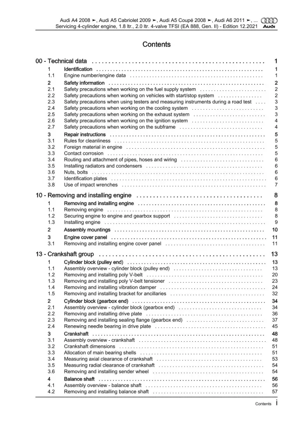 Audi A5 8T 2007-2016 servicing petrol engines 120-220 hp repair manual eBook