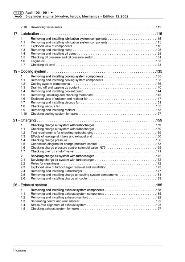 Audi A6 4A (90-97) petrol injection engine mechanics 230 hp repair manual eBook