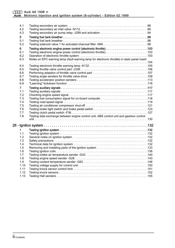 Audi A6 4B 1997-2005 motronic injection ignition system 2.4l repair manual eBook