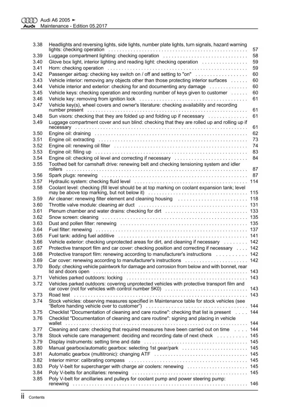 Audi A6 type 4F 2004-2011 maintenance repair workshop manual eBook guide pdf