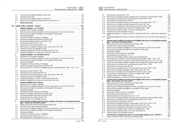 Audi A6 type 4F 2004-2011 electrical system repair workshop manual eBook pdf