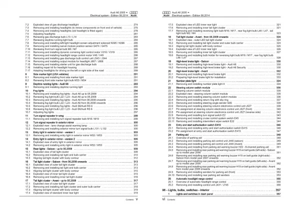 Audi A6 type 4F 2004-2011 electrical system repair workshop manual eBook pdf