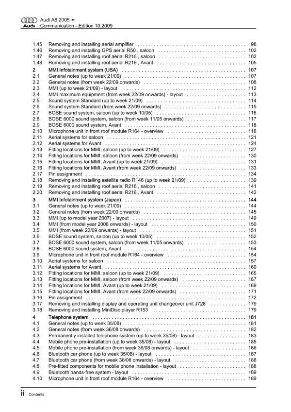 Audi A6 4F 2004-2011 communication radio navigation repair workshop manual eBook