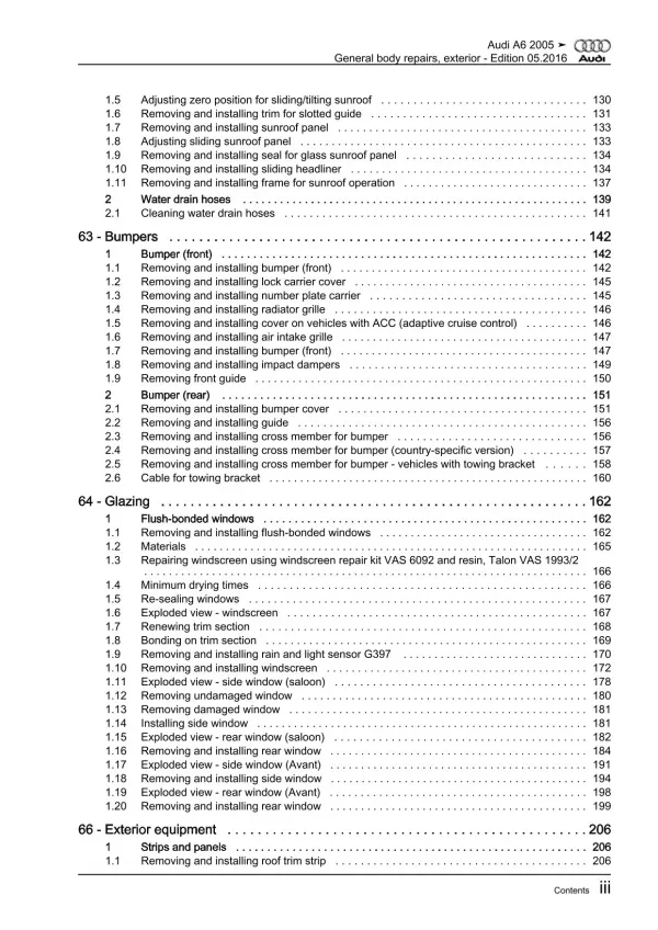 Audi A6 4F 2004-2011 general body repairs exterior guide workshop manual eBook