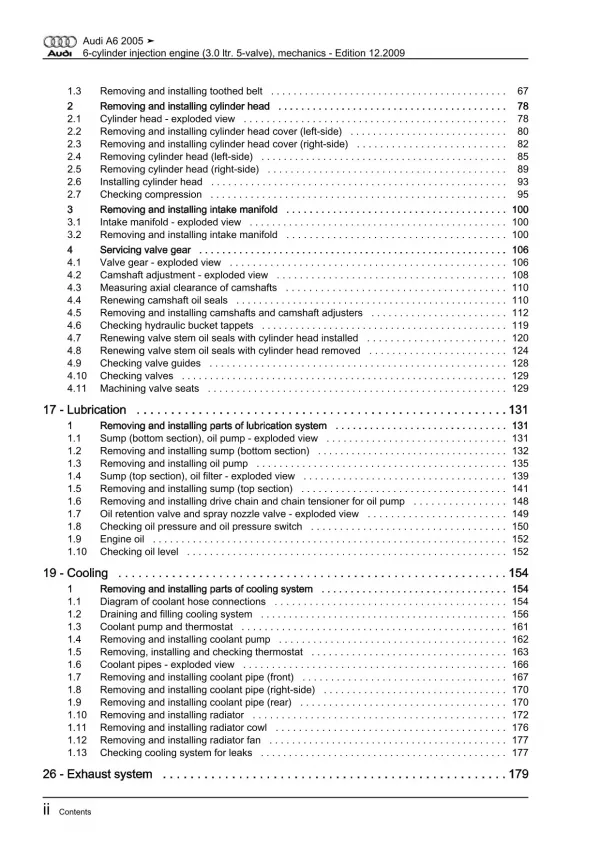 Audi A6 4F 2004-2011 6-cyl. petrol engine mechanics 218 hp repair manual eBook